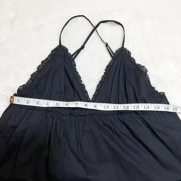 Aritzia Sunday Best Angela Dress Black Mini Strappy Sz L - Picture 4 of 15